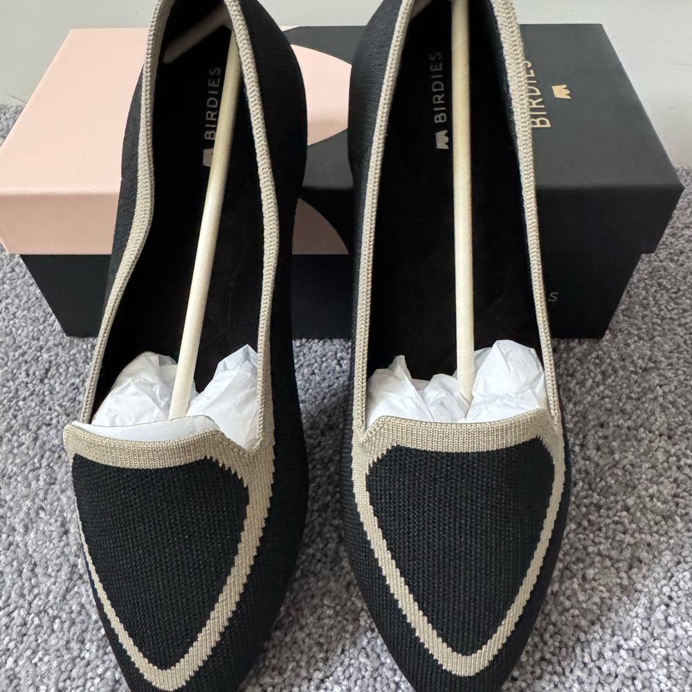 Birdies Black and Cream Flats